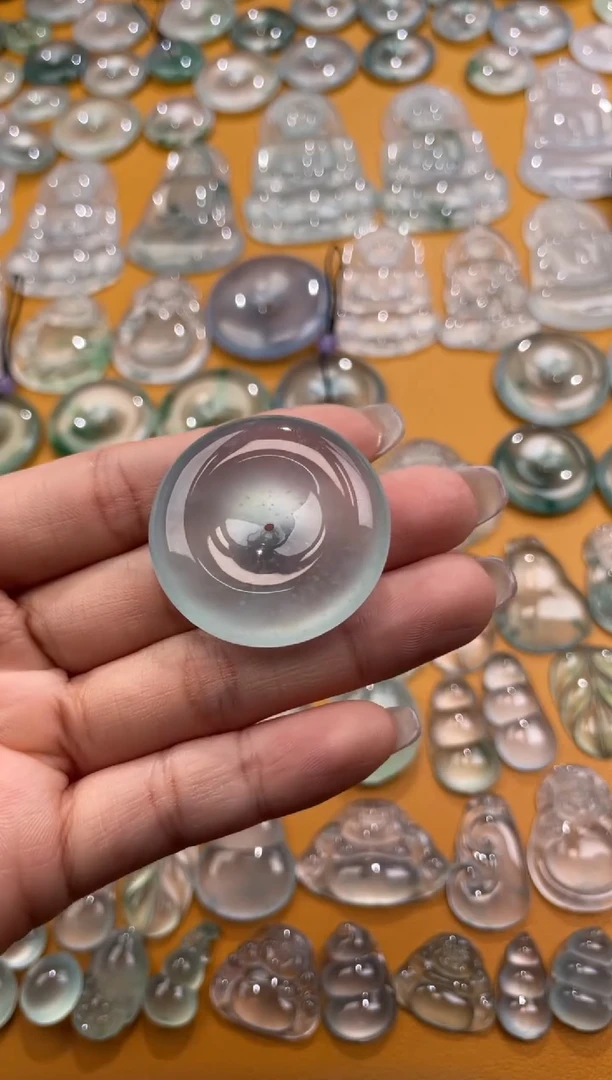 【闪购商品】翡翠吊坠(不含链)未镶嵌平安扣 33.9 8.5