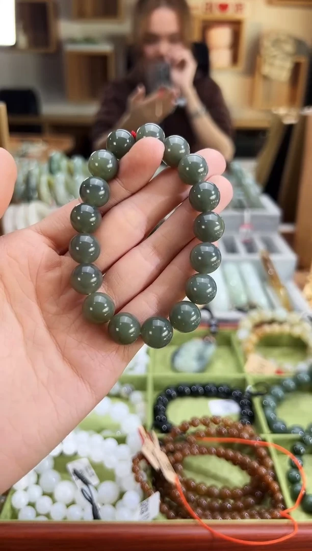 未镶嵌手串和田玉若羌料李保国矿卡12