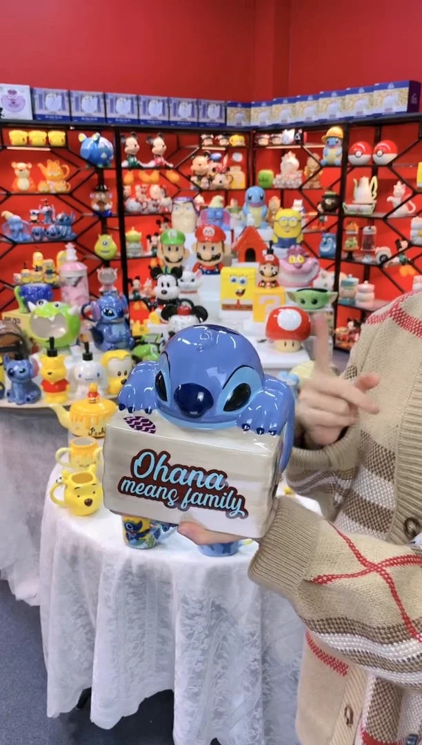 【闪购商品】.@@史迪奇陶瓷饼干罐