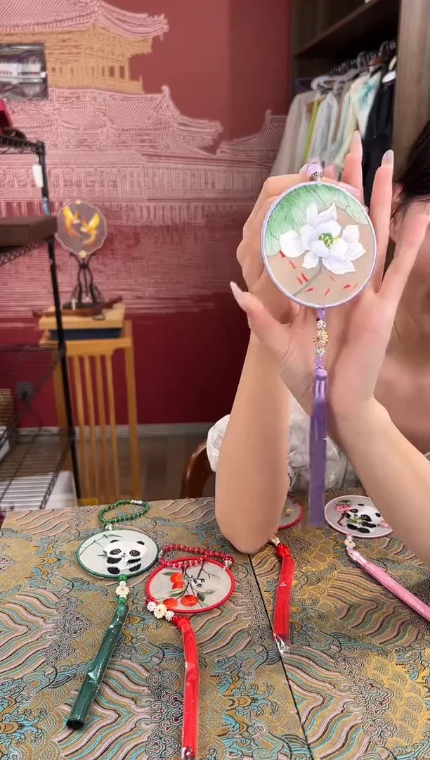 刺绣苏绣手工刺绣双面绣车挂