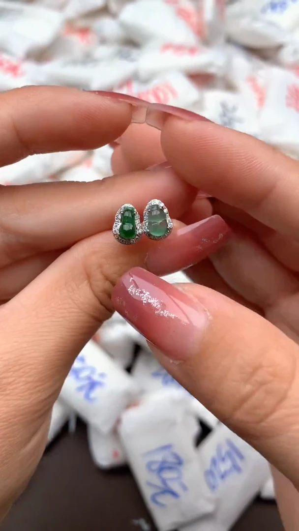【闪购商品】翡翠耳饰银S925镶嵌一