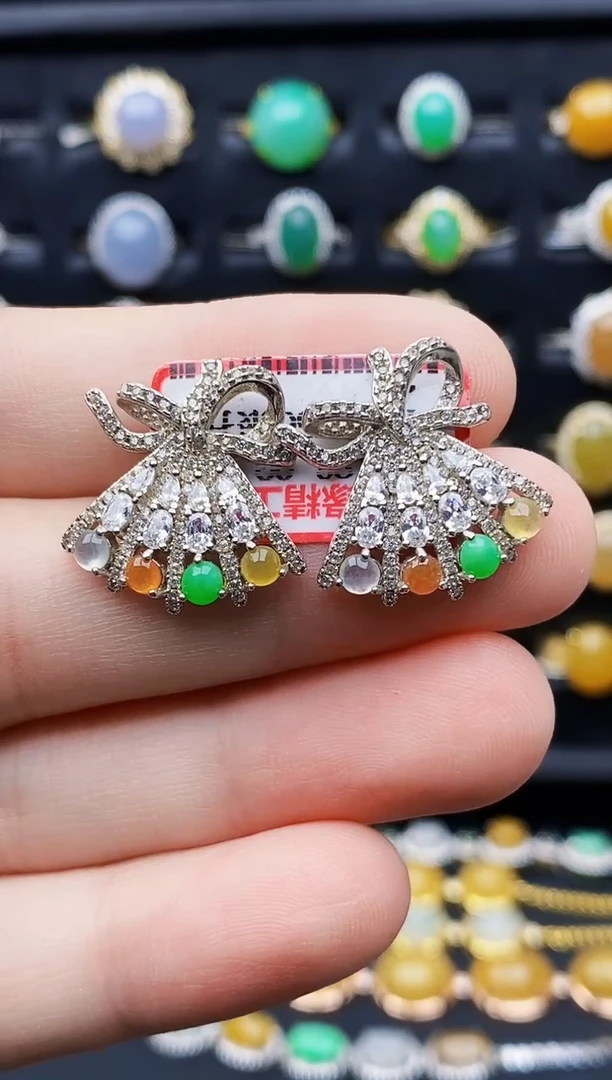 银S925镶嵌戒指翡翠0087