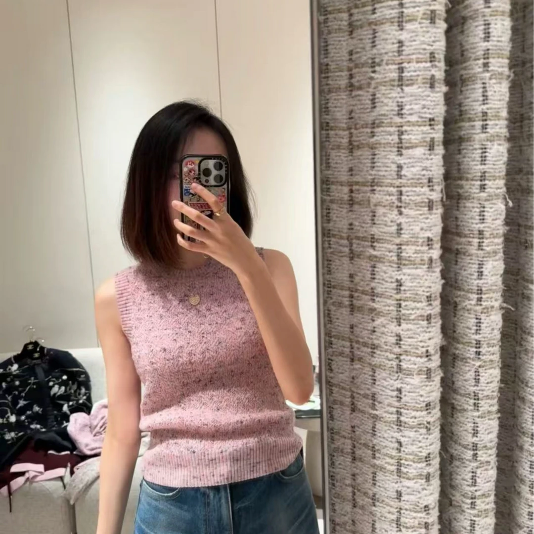 99新 Chanel/香奈儿 Chanel 25A新款 粉色马甲 34码