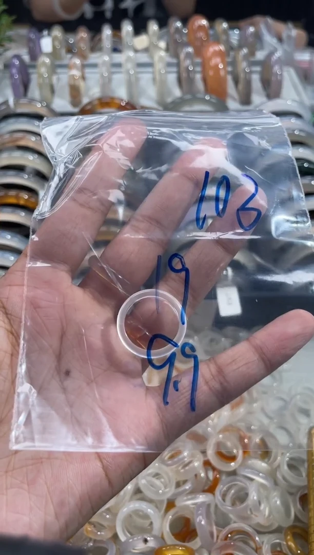 玛瑙/玉髓戒指未镶嵌103