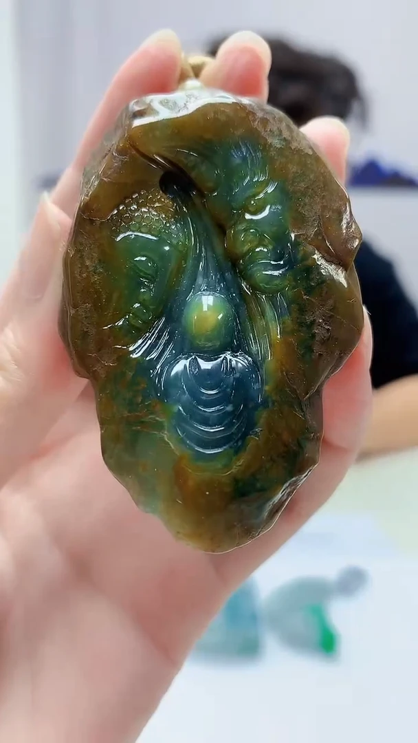 定制翡翠未镶嵌4688zm-毛货挂件33