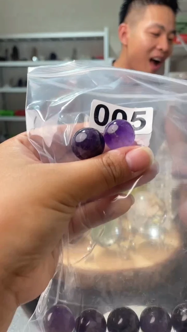 未镶嵌水晶大型摆件（非配饰）紫水晶球2颗为一单005 18-19M