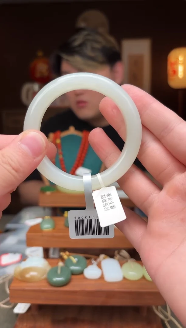 未镶嵌和田玉把件诗*&ff50-手镯 53mm 新疆