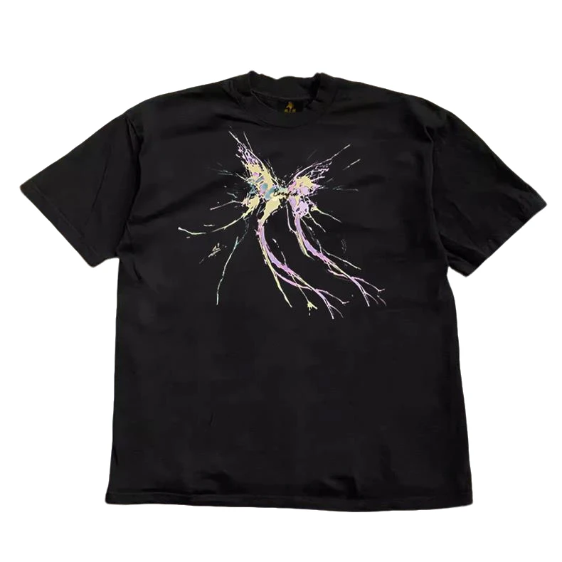 男士衣服高级感短袖纯棉圆领美式复古重磅情侣女宽松短袖T恤男