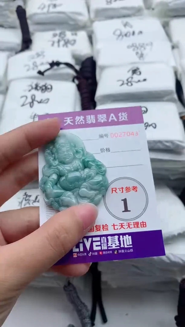 翡翠未镶嵌颈饰文****9·