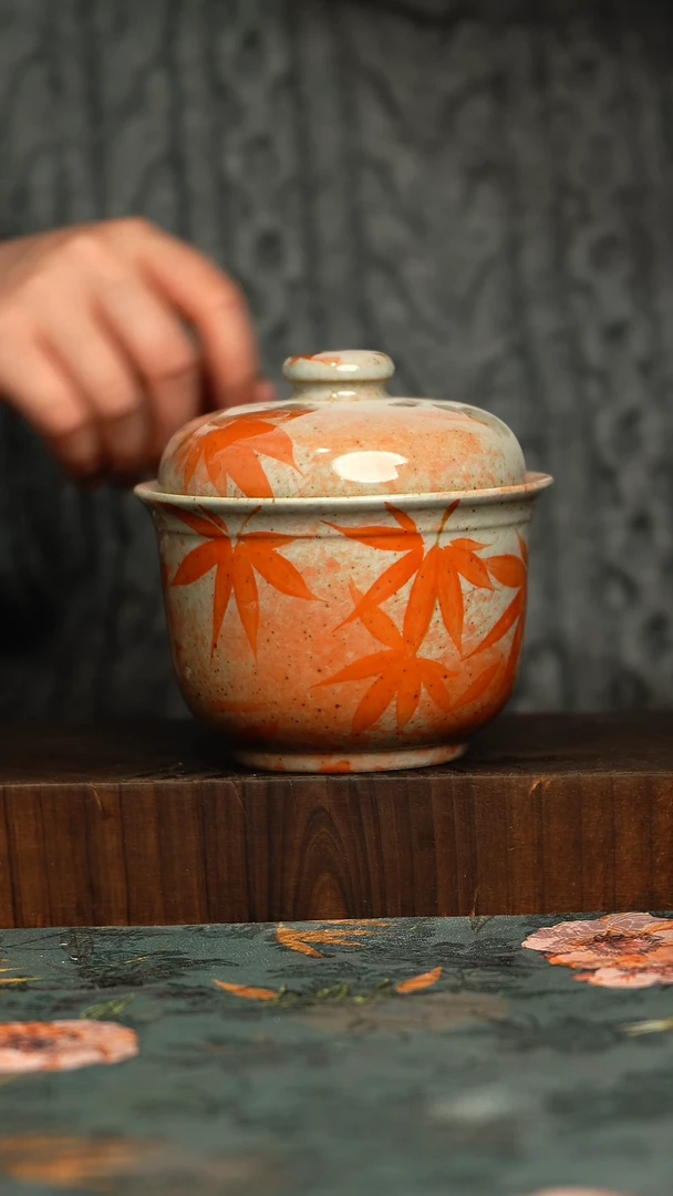 杯釉下彩手工手绘同款陶器