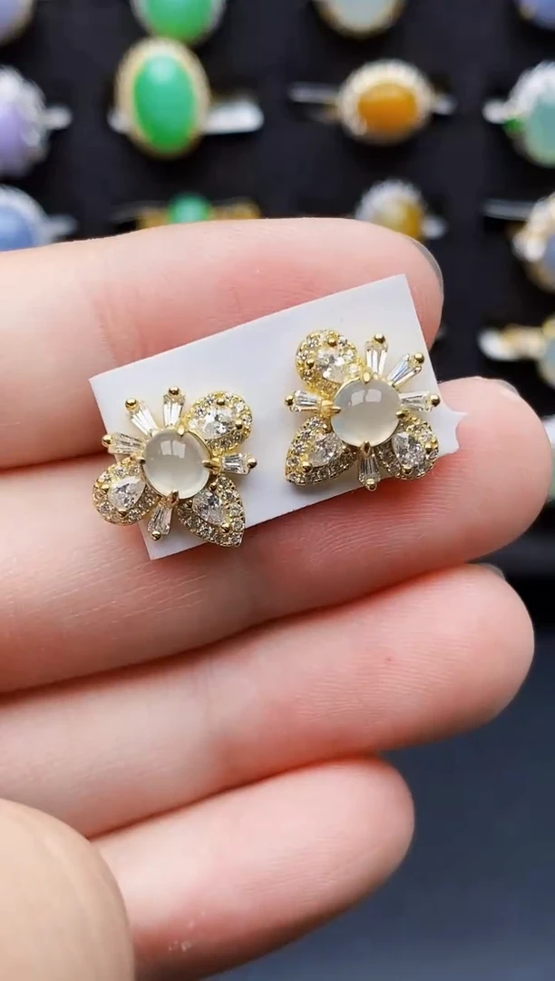 银S925镶嵌戒指翡翠3104