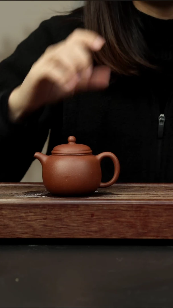 茶壶紫砂红降坡 小匏樽 170cc左右