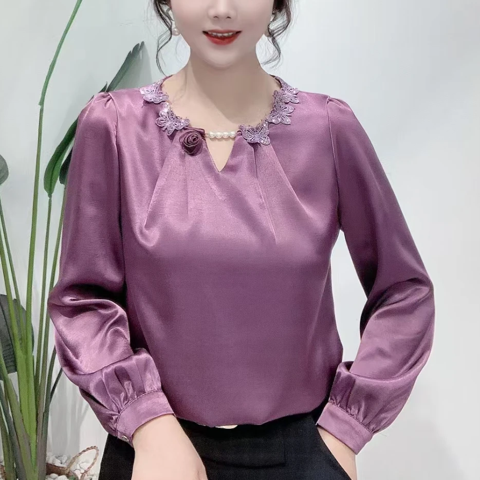 2025新款爆款气质女长袖高端洋气百搭显瘦气质衬衣