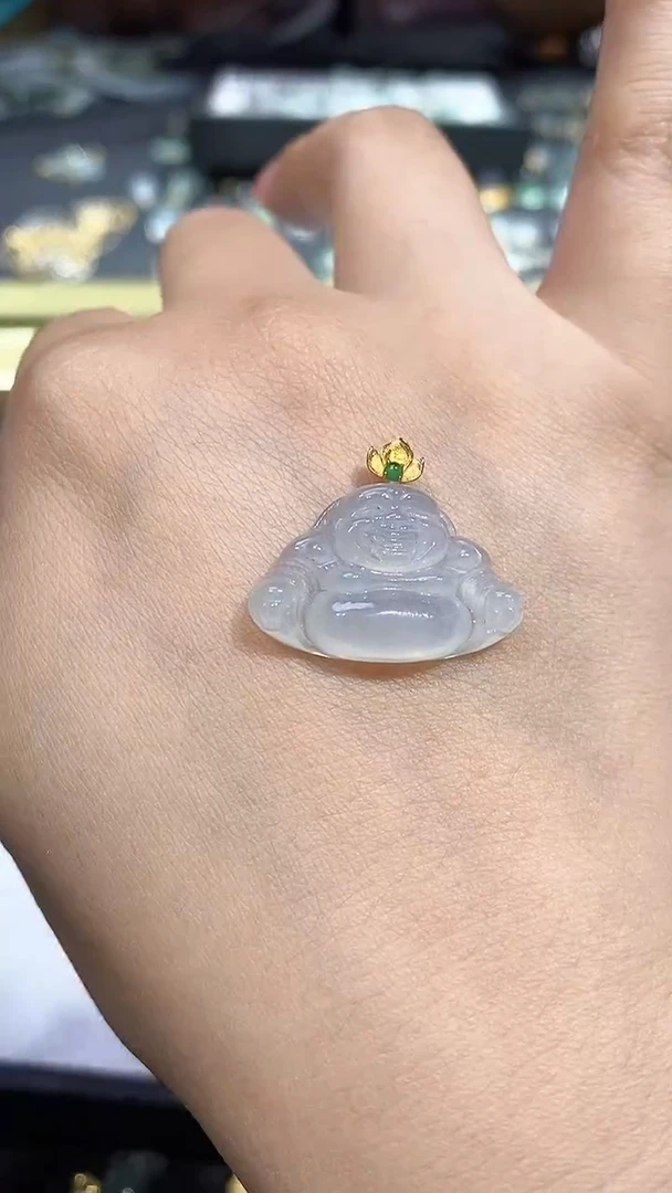 颈饰18K金镶嵌翡翠20250914015