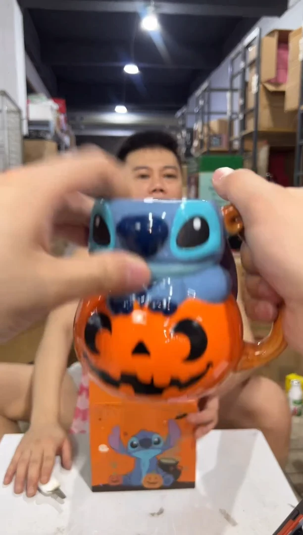 瓷片原盒史迪仔南瓜水杯