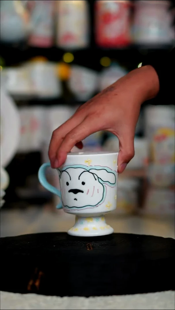 立体釉新之助马克杯微瑕