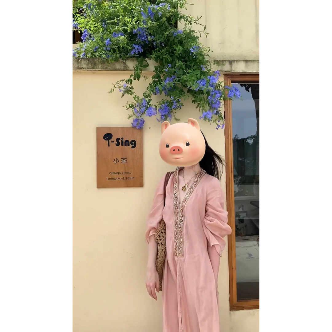 INS CEC轻奢名媛度假风高级感重工V领连衣裙女夏季绝美气质长裙子