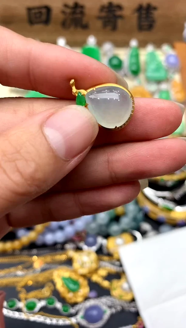 【闪购商品】翡翠颈饰18K金镶嵌358-中国好珍宝