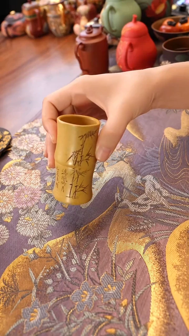 茶壶紫砂节节高升闻香杯