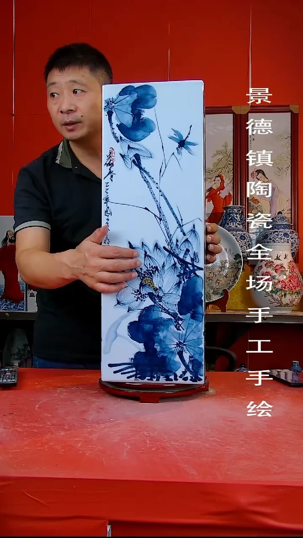 摆件手景德镇陶瓷 全场手工绘3