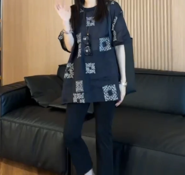 2025夏季新款时尚潮流百搭精品女装青2181c