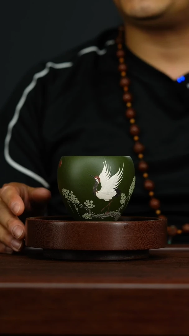 茶壶紫砂V21民国绿杯子绿泥