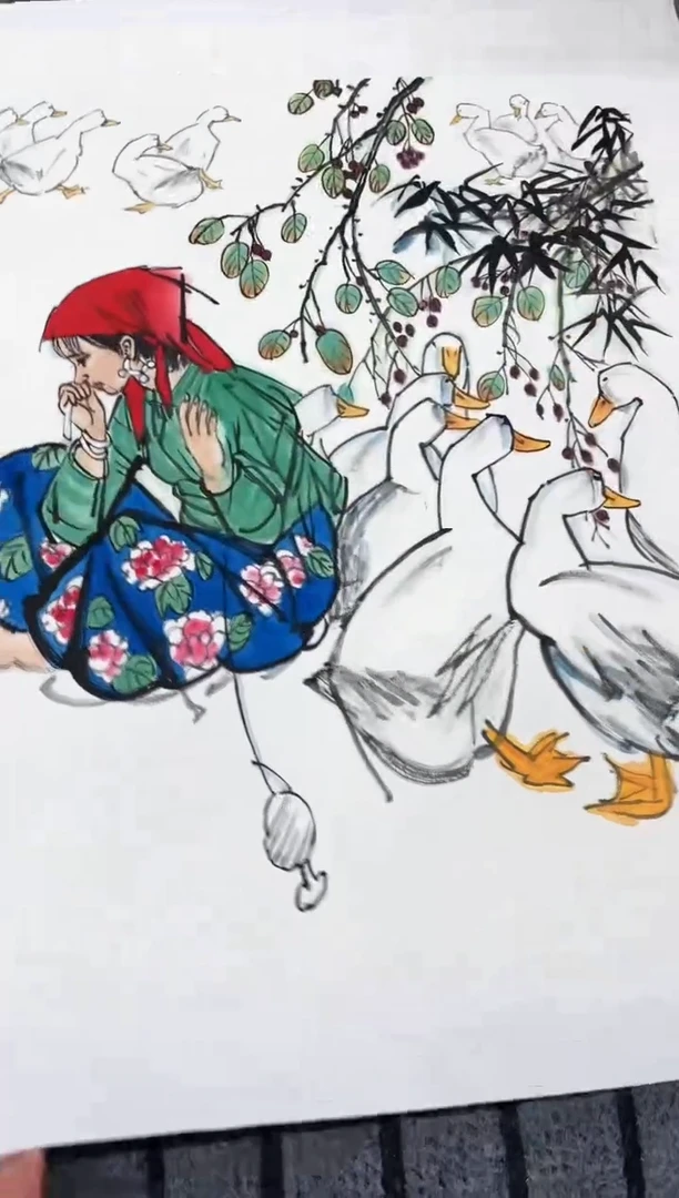 精品国画人物作品