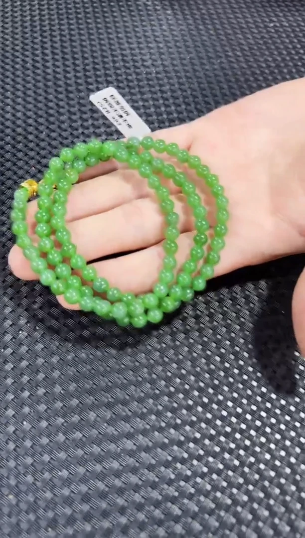 和田玉（碧玉）未镶嵌颈饰约6mm 108颗多样性发一