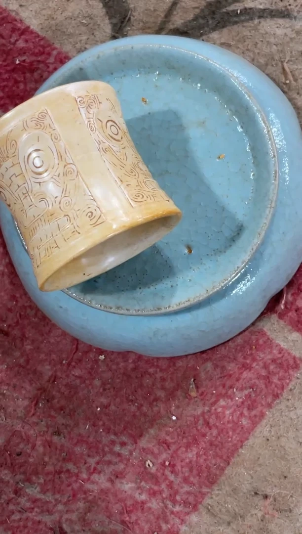 瓷片手工，手绘，瓷器