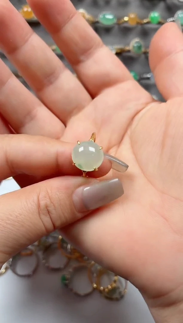 银S925镶嵌戒指翡翠.