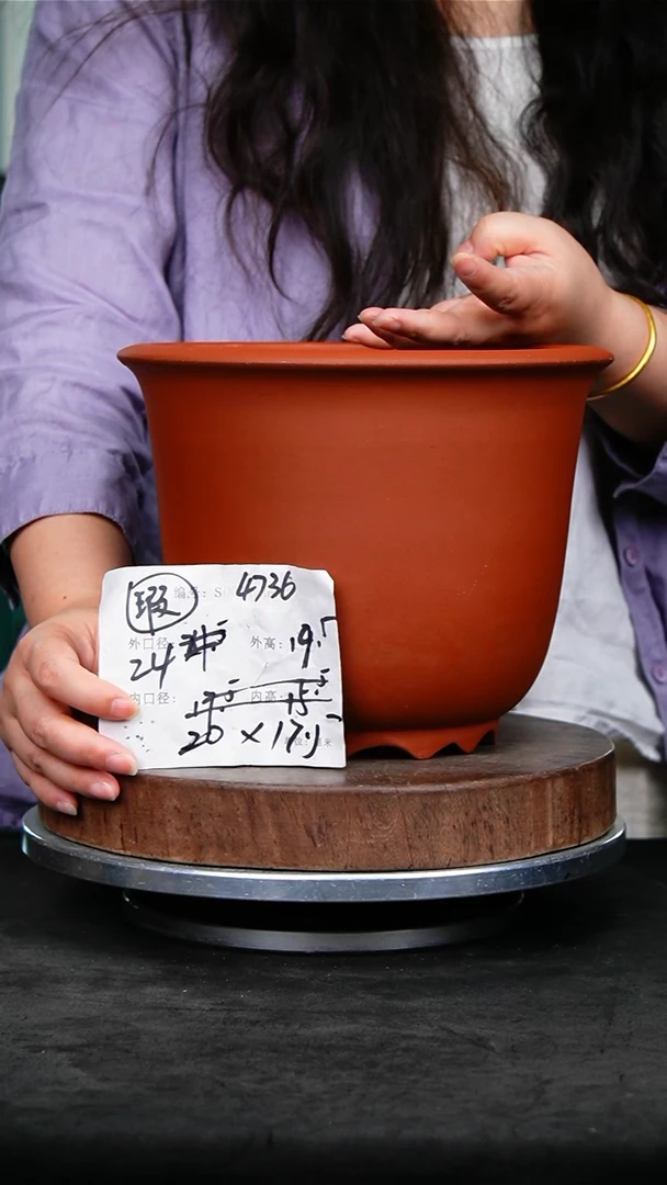 紫砂花盆4736花泥紫砂花盆