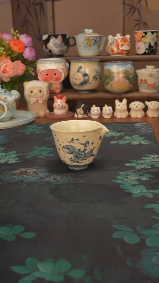 小雾垂露   猫猫骑鱼公道杯