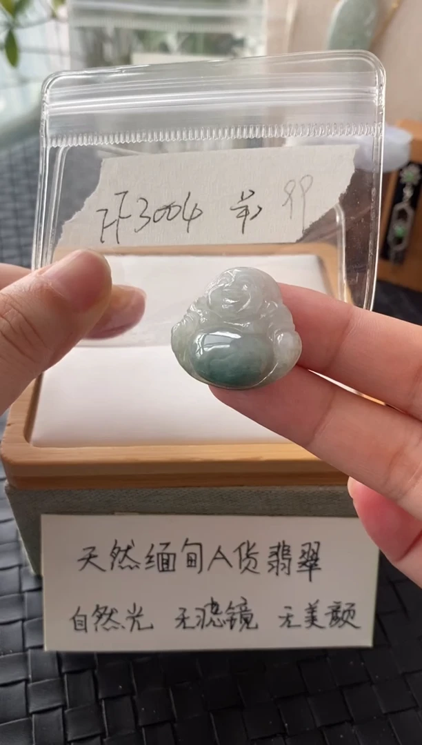 吊坠(不含链)银S925镶嵌翡翠FF3004