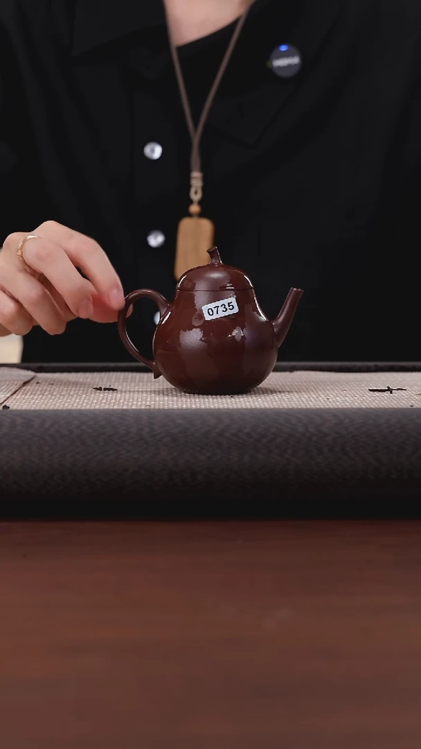 【闪购商品】紫砂茶壶735 jht紫袍玉砂高茄瓜 170cc