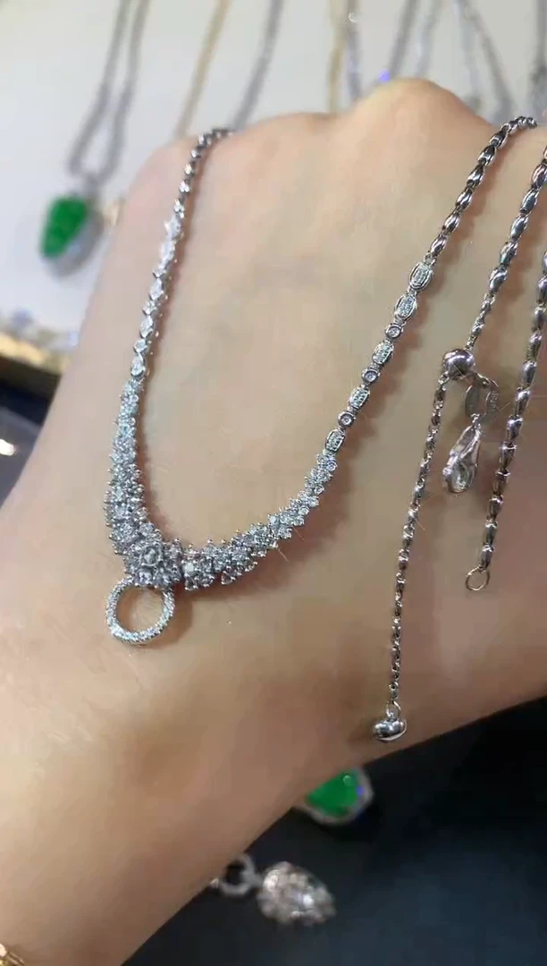 项链（不含吊坠）18K金镶嵌钻石A20|9800