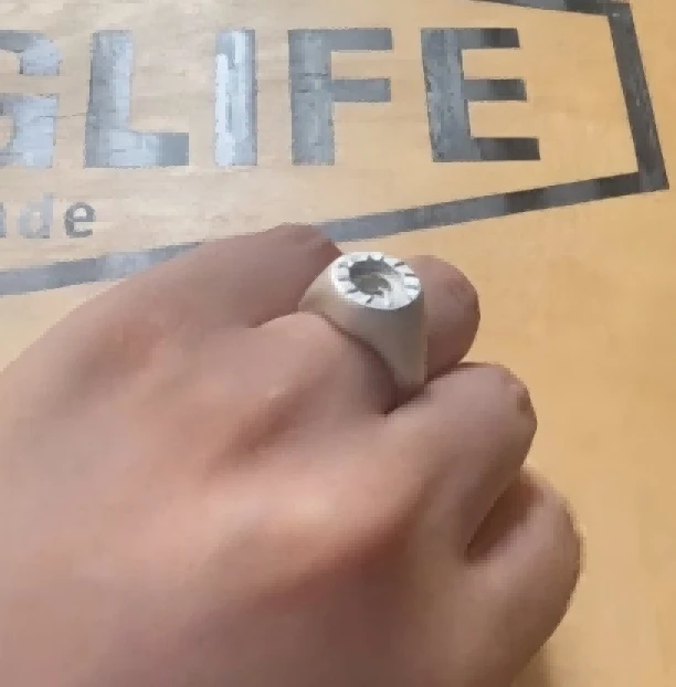 【爱宝】便便印章戒指小众高级感素圈