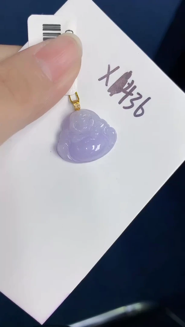 颈饰18K金镶嵌翡翠天然翡翠缅甸A货