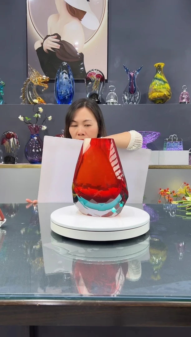手工艺品琉璃 水晶琉璃花瓶1个
