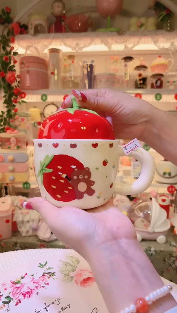 红色草莓杯——手工制作品质好！