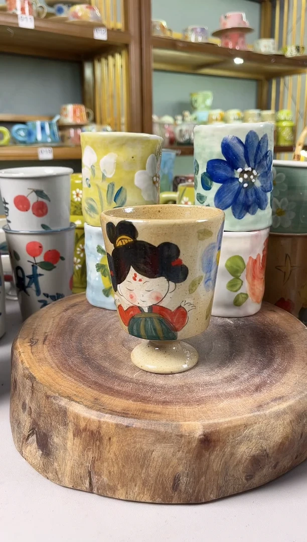 瓷片手绘高温釉下彩陶瓷