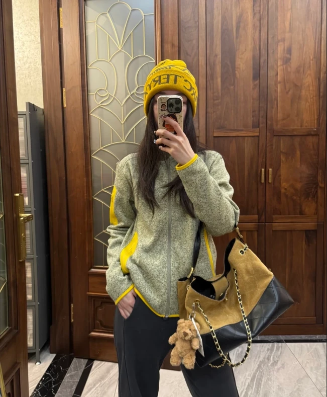 【保税仓直发】精选女包 手提包 金球方胖子 麂皮双拼 单肩包斜挎包