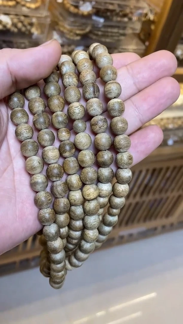 沉香手串达拉干圆珠长串微瑕鹧鸪斑0.9多样性发其一