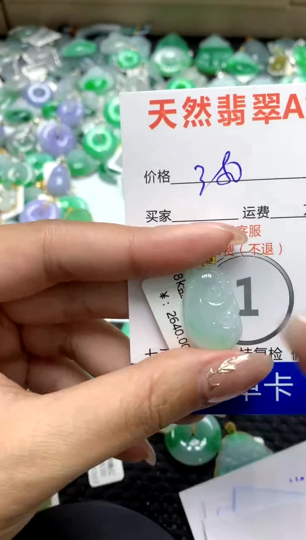 【闪购商品】翡翠颈饰18K金镶嵌111111111