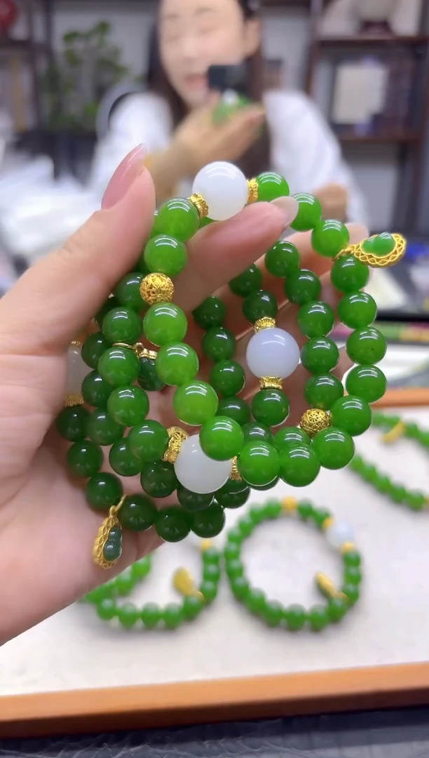 未镶嵌手链和田玉DIY款S439