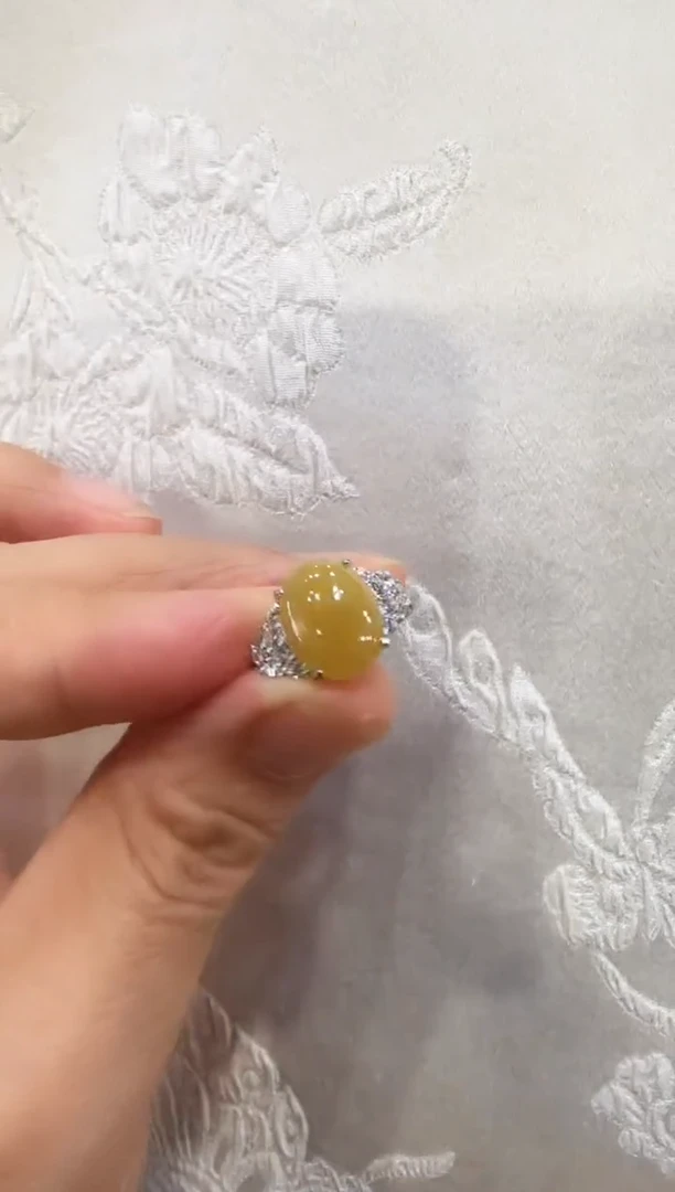 颈饰银S925镶嵌翡翠国风