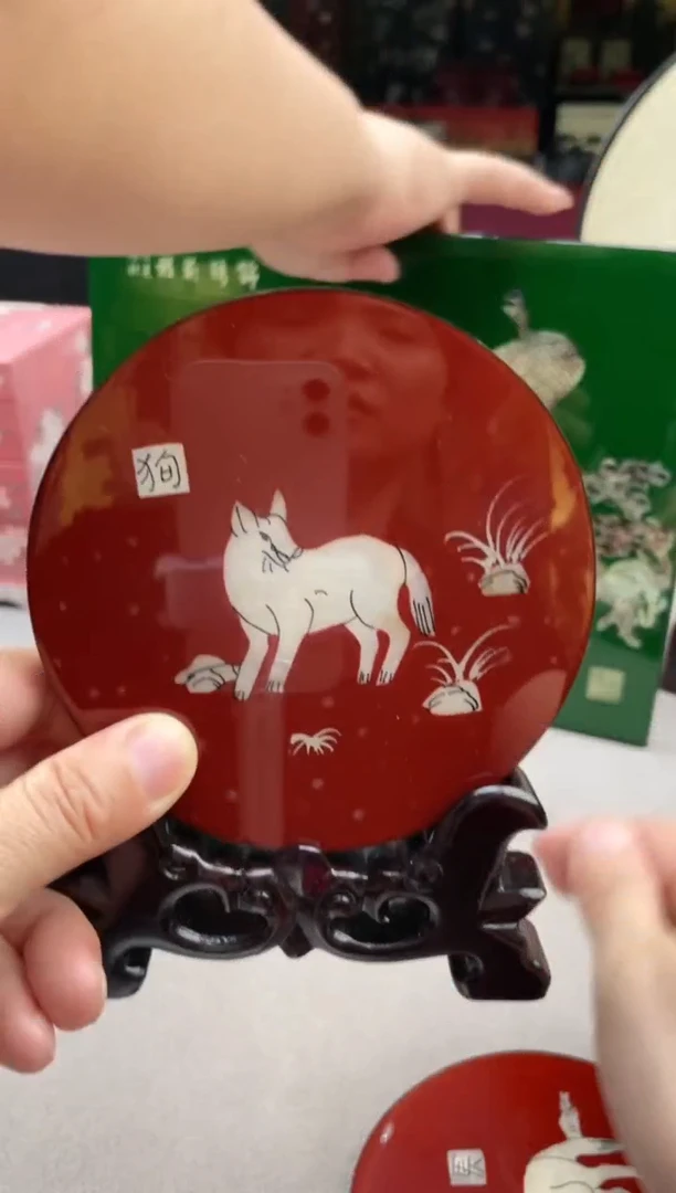 扬州漆器  马摆件
