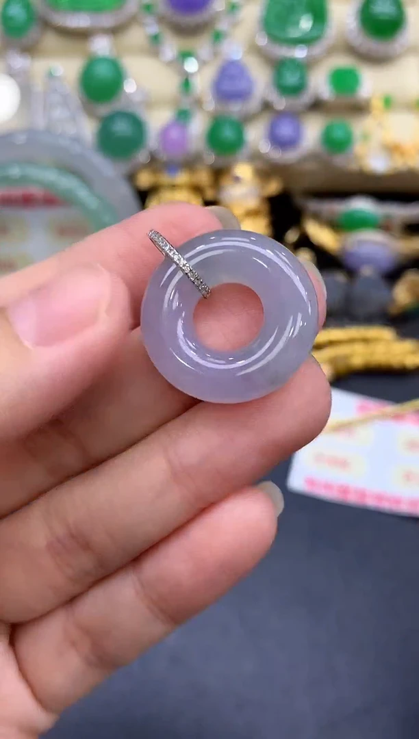 颈饰18K金镶嵌翡翠164-中国好珍宝