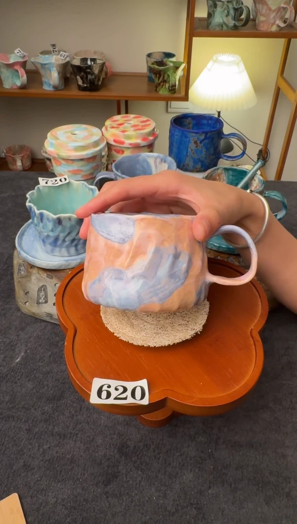 颜色釉陶瓷杯620景德镇颜色釉杯杯