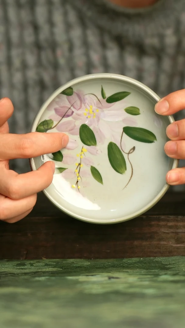 陶瓷青诗集手工手绘瓷器