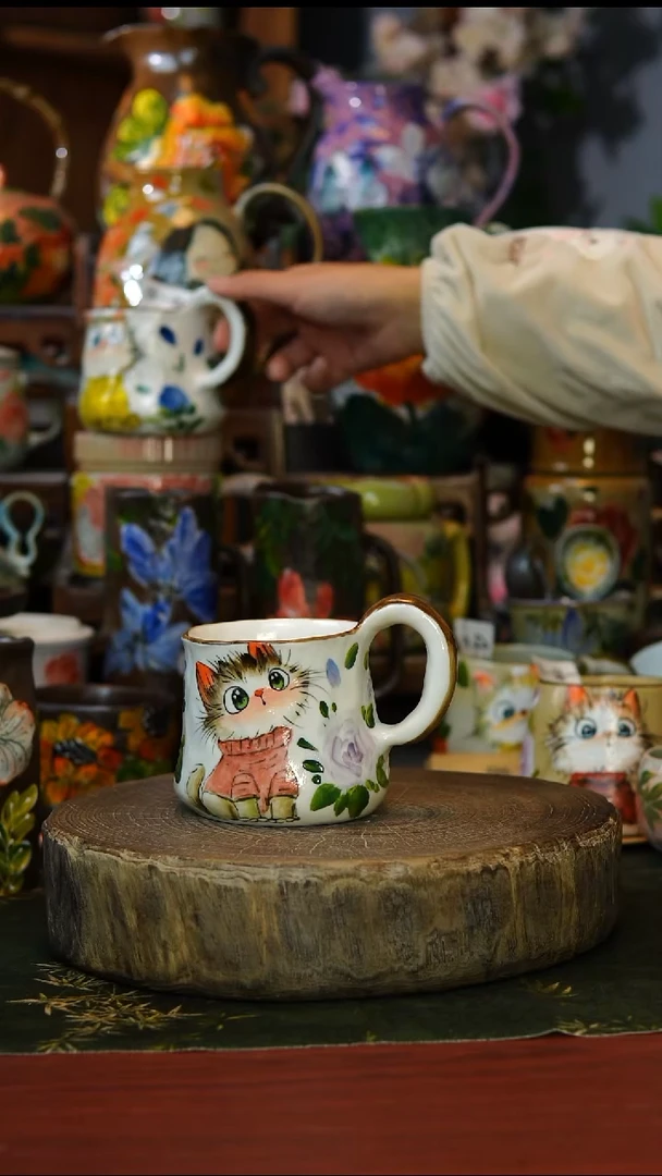 陶瓷47景德镇手工手绘釉下彩